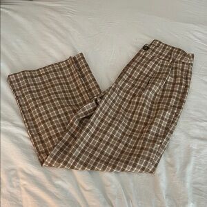 SHEIN Checkered Khaki Women’s Chinos